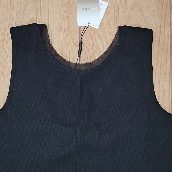 CALVIN KLEIN GOLD SEQUINED DRESSY TANK TOP - Picture 6 of 7